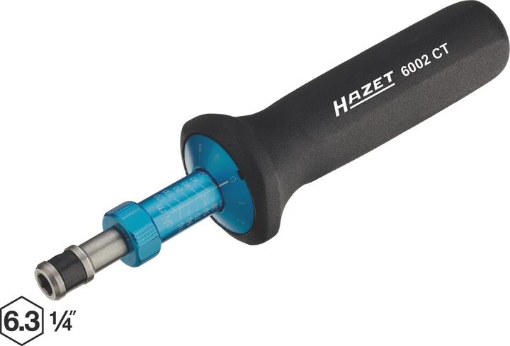 Actual product image HAZET Torque screwdriver 6003CT ∙ Nm min-max: 1 - 6 Nm ∙ Tolerance: 5% ∙ Hexagon, hollow 6.3 (1/4 i… (1/4", 1 Nm, 6 Nm)