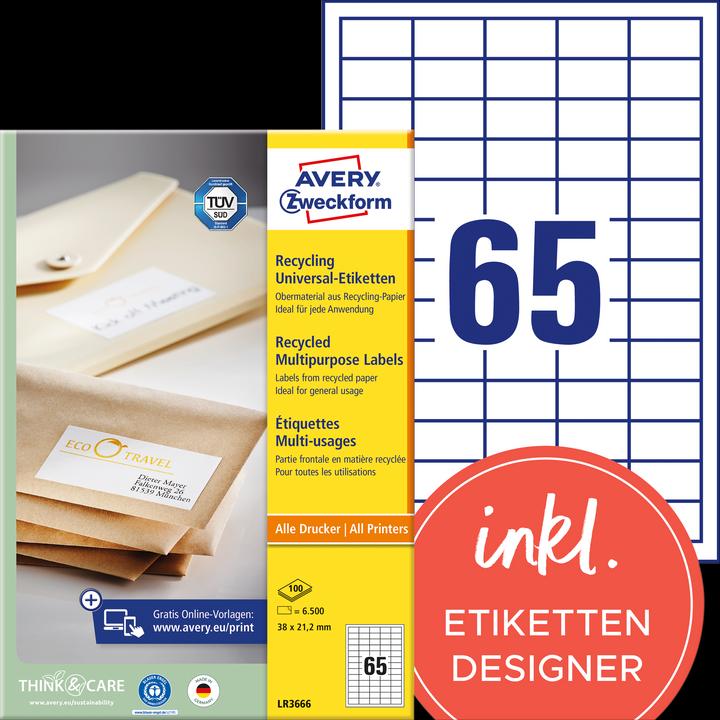 Produktbild Avery Recycling Universal-Etiketten