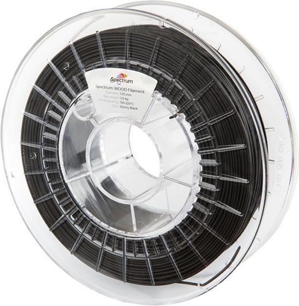 Filamento PLA WOOD nero ebano 0,5kg 1,75mm (PLA, 1.75 mm, 100 g, Nero)