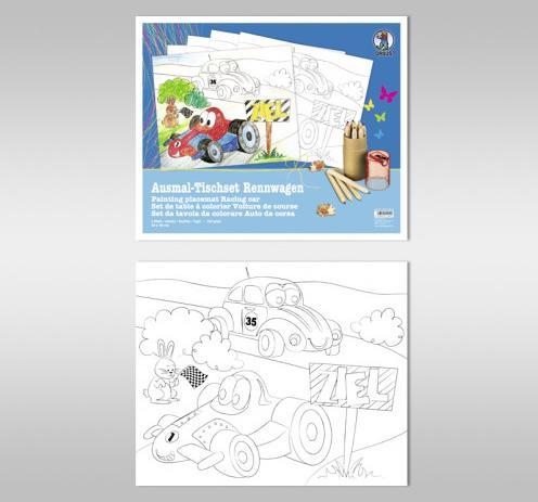 Produktbild Ursus Ausmaltischset Rennwagen (1 x, 33 x 40 cm)