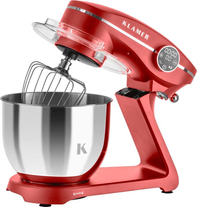 Immagine prodotto KLAMER Küchenmaschine, Knetmaschine mit 6 Liter Edelstahl Schüssel (1800 W)