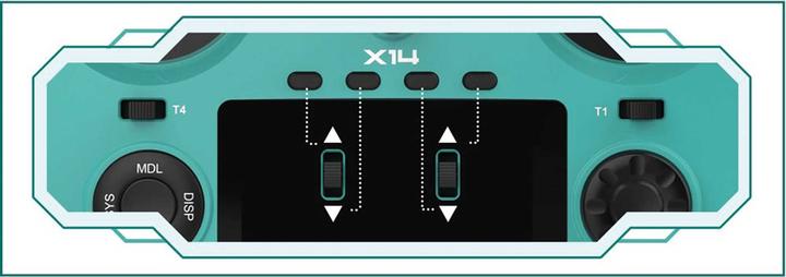 Produktbild FrSky TWIN X14S Sender 2,4Ghz Verdigris Green ohne Akku, ohne Ständerhalter, ohne EVA-Bag