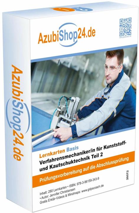 Actual product image AzubiShop24.de Basis-Lernkarten Verfahrensmechaniker für Kunststoff- und Kautschuktechnik Teil (German, Jennifer Christiansen, 2024)