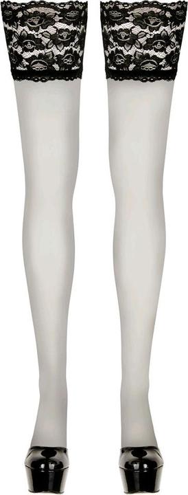 Actual product image Cottelli Collection Stockings with wide flower lace (XS)