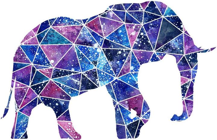 Immagine prodotto Trenddeko Poligono Galaxy Elefante (70 x 45 cm)