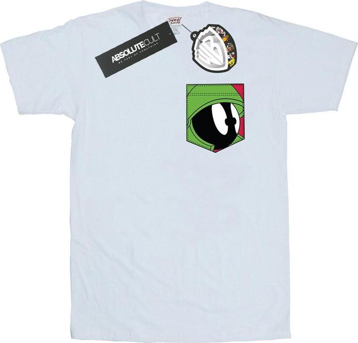 Immagine prodotto Looney Tunes Marvin The Martian Face Faux Pocket Maglietta Uomo (XL)