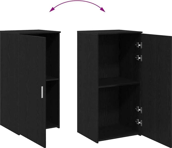 Actual product image VidaXL Storage cabinet Black 50x45x103.5 cm Wood-based cabinet Filing cabinet