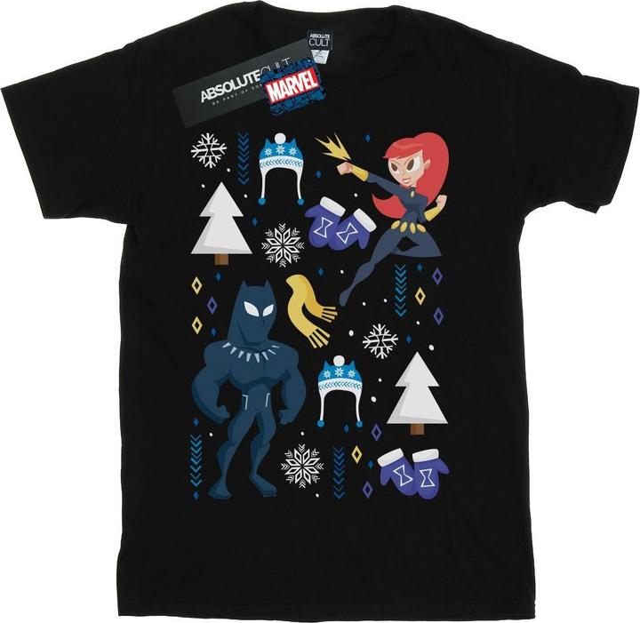 Produktbild Black Panther And Black Widow Christmas Day TShirt (XXL)