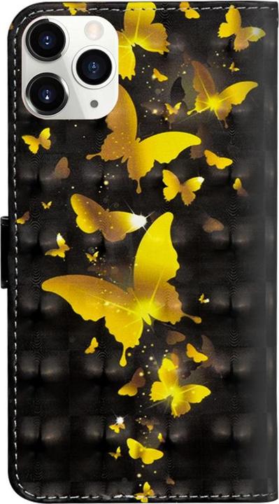 Produktbild Cover-Discount iPhone 12 mini - Etui Glitzer Effekt Schmetterling gold (Apple iPhone 12 mini)