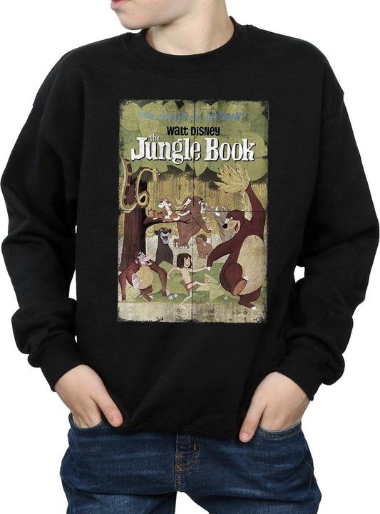 Actual product image Disney Boys The Jungle Book Retro Poster Sweatshirt (128)