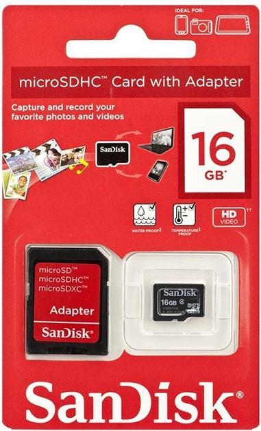 Actual product image SanDisk microSDHC (16 GB, microSDHC)