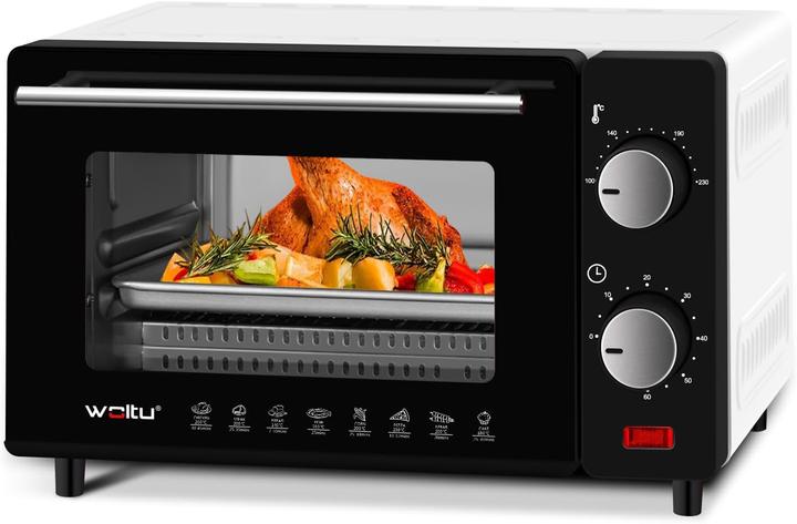 Image du produit Woltu Mini four 12 litres, blanc+noir
