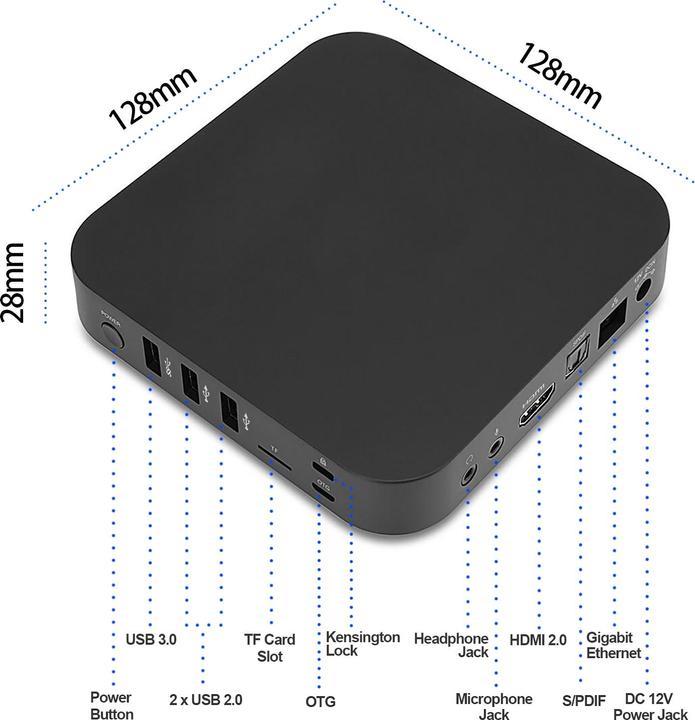 Actual product image Minix X35i Plus (ARM Cortex A55, 2 GB, Mali-G52 2EE MC2)