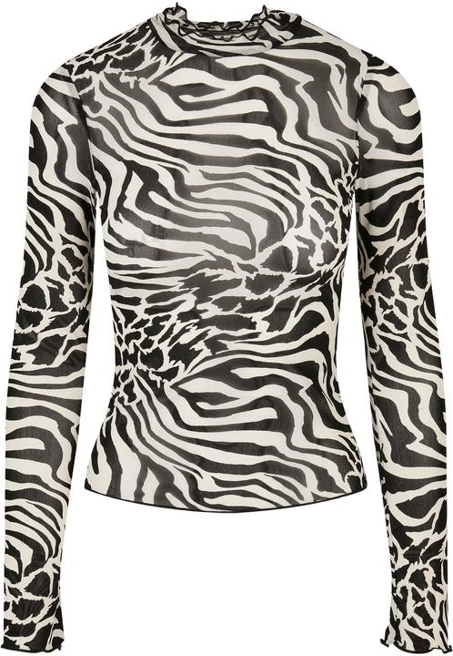 Actual product image Urban Classics Ladies AOP Mesh Turtleneck Longsleeve (XL)