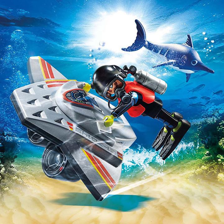 Image du produit Playmobil détresse en mer : un scooter de plongée dans une opération de sauvetage (70145, Playmobil City Life)