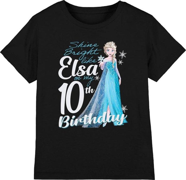 Immagine prodotto Disney Frozen Bright Like Elsa Maglietta 10° Compleanno Bambini (116)
