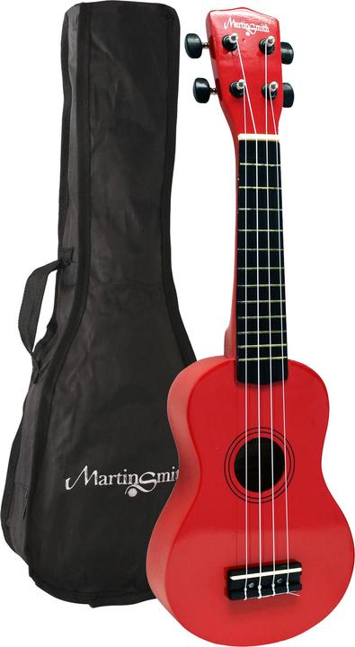 Actual product image PDT Martin Smith Soprano Ukulele - Red (Soprano)