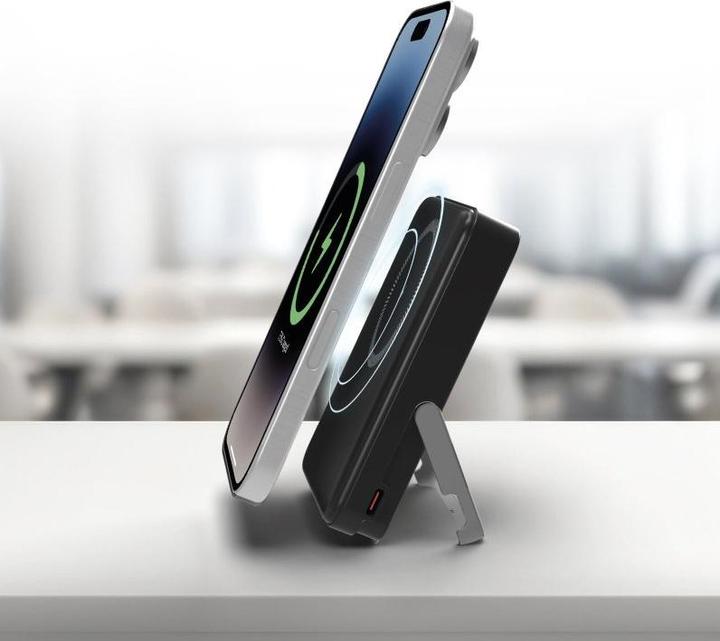 Image du produit SBS Banque d'alimentation de 10 000 mAh, recharge sans fil et support intégré (10000 mAh, 20 W, 37 Wh)