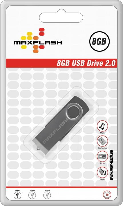 Actual product image MaxFlash Standard USB Drive 8GB (8 GB, USB-A, USB 2.0)