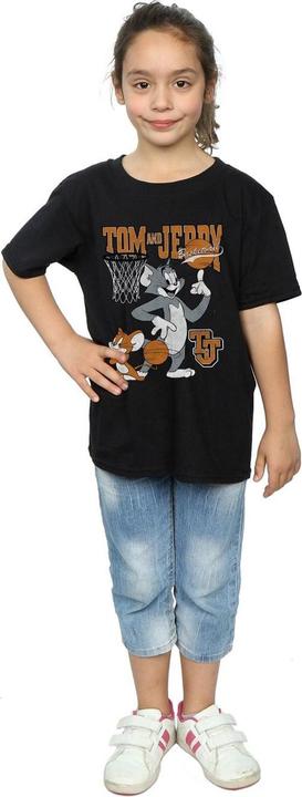 Actual product image Tom & Jerry Girls Spinning Basketball Cotton T-Shirt (152, 158)