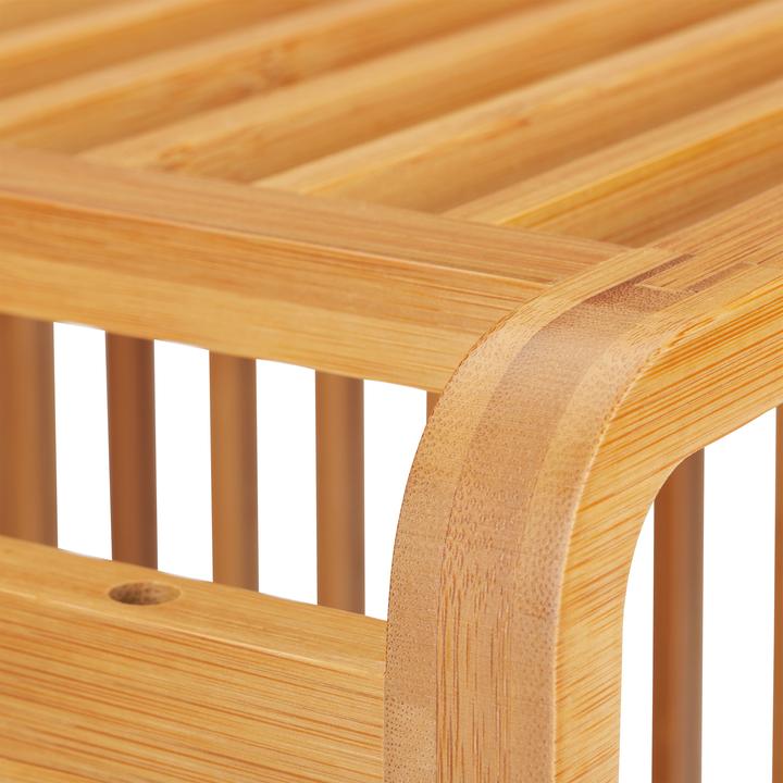 Actual product image Relaxdays Bamboo Storage Shelf (33 x 33 x 33 cm)