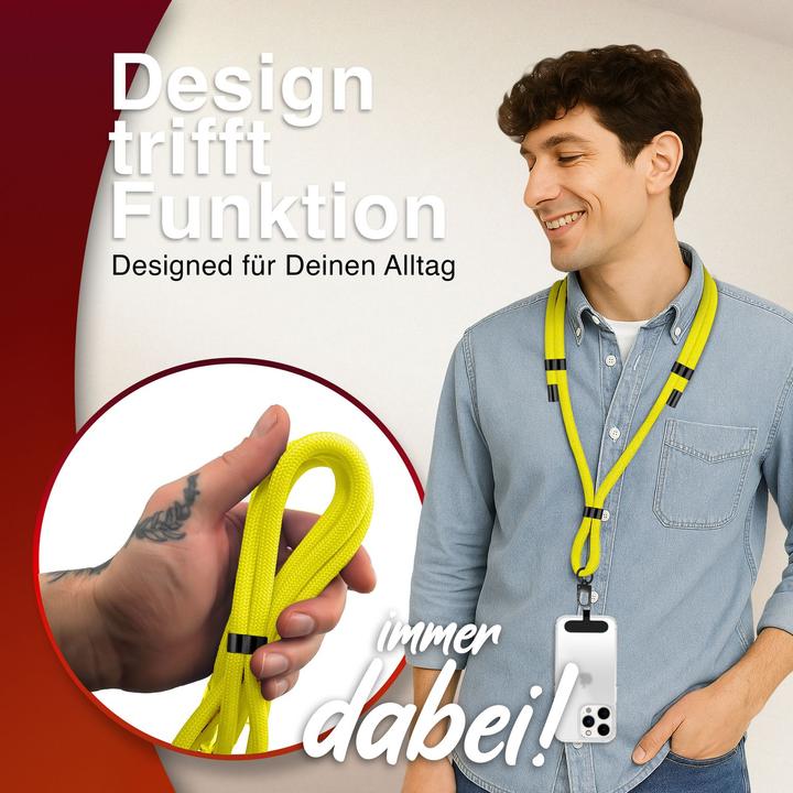 Immagine prodotto Nalia HoldMe Lanyard Handykette - Universal Trageband für Smartphones - Verstellbar, Soft & Elastisch