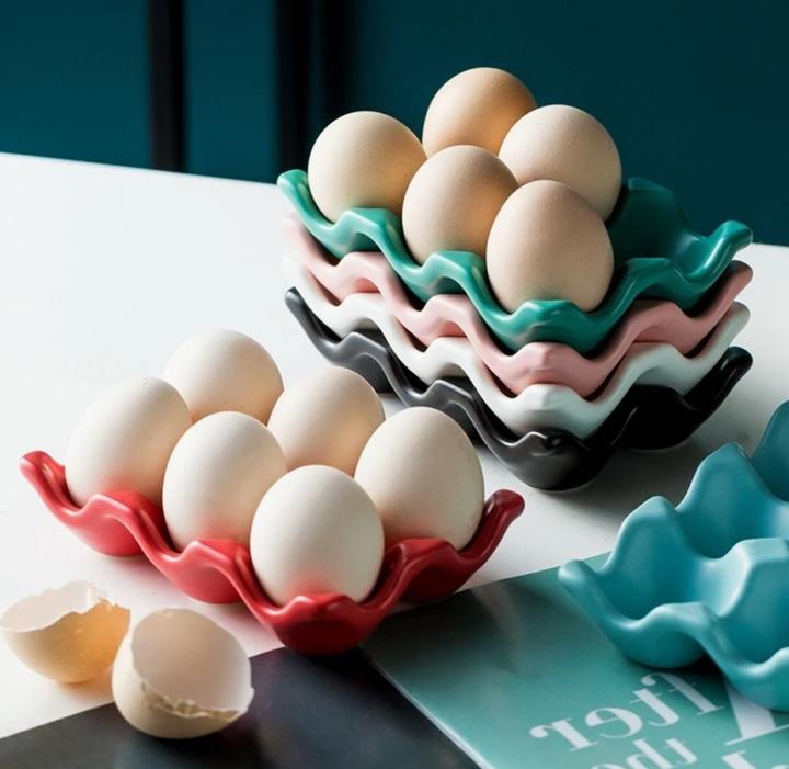 Immagine prodotto Homerely Elegante portauovo in ceramica con 6 scomparti (1 x)