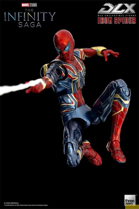 Actual product image ThreeZero Infinity Saga figurine 1/12 DLX Iron Spider 16 cm