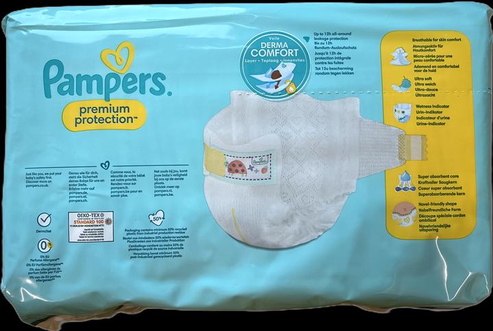 Actual product image Pampers Premium Protection (Size 1, 36 Piece)