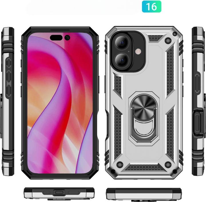 Produktbild Cover-Discount iPhone 16 - Robustes Back Cover mit Kickstand (Apple iPhone 16)