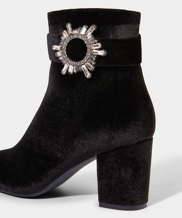 Produktbild Joe Browns Velvet Diamanté Buckle Chunky Ankle Boots (39)