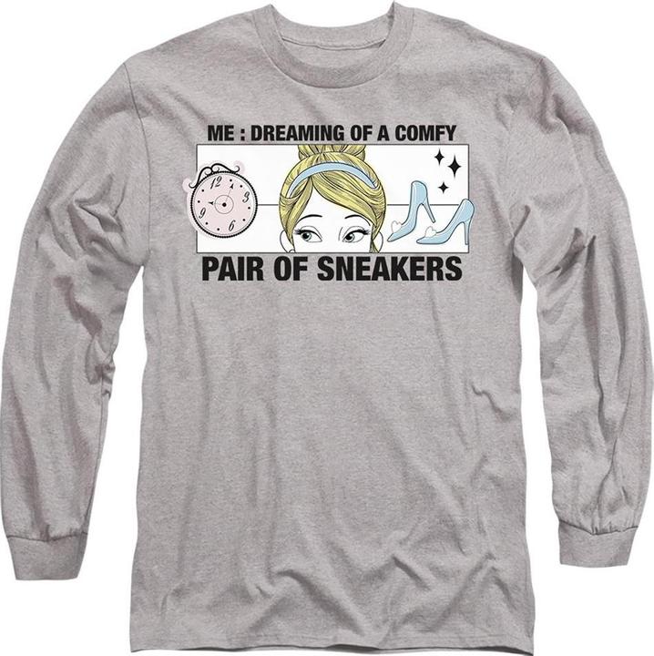 Actual product image Cinderella Unisex Adult Dreaming Of Comfy Sneakers T-Shirt (XL)
