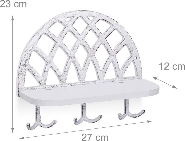 Immagine prodotto Relaxdays Mensola, Portachiavi (27 x 12 x 23 cm)