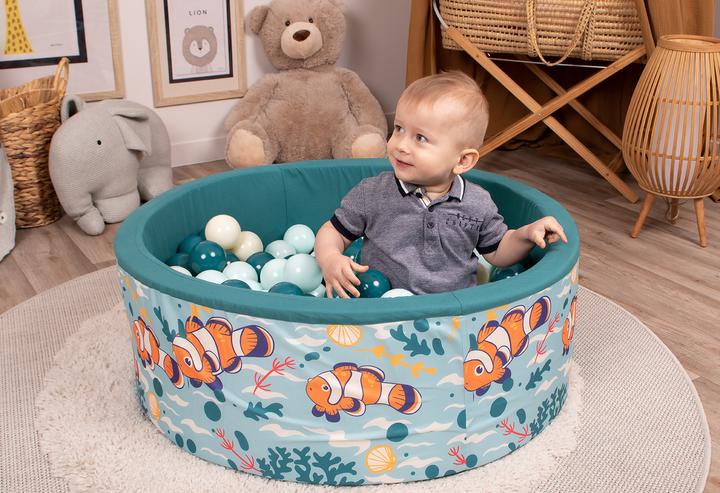 Produktbild Knorrtoys Bällebad soft - "Clownfisch" - 150 balls beige/light mint/dark sea