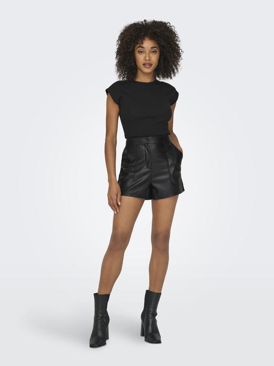 Produktbild Only Baggy Fit Mittlere Taille Shorts Kunstledershorts (XL)