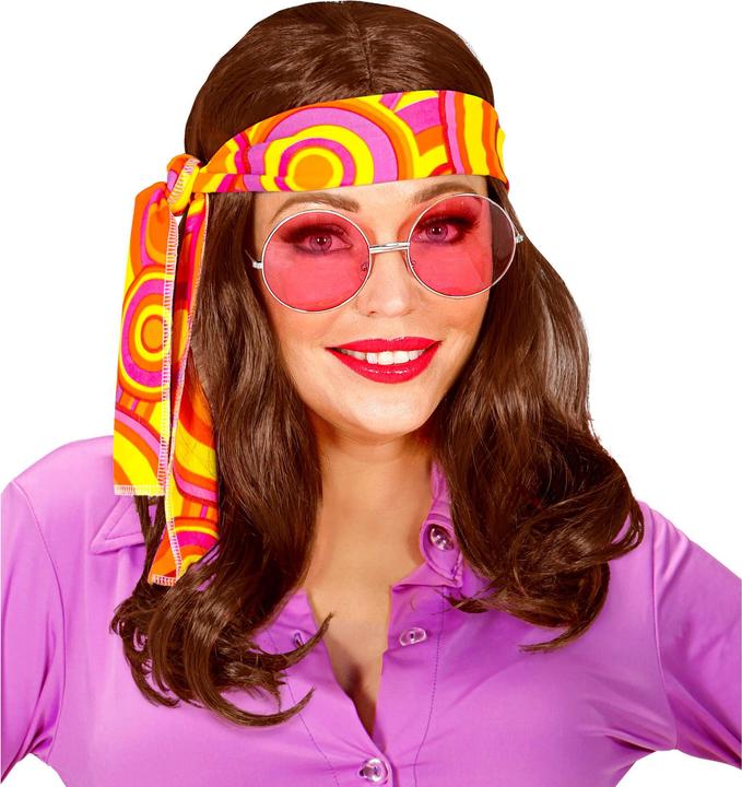 Immagine prodotto Widmann Parrucca Disco Fever anni '70 Marrone con fascia Unisex