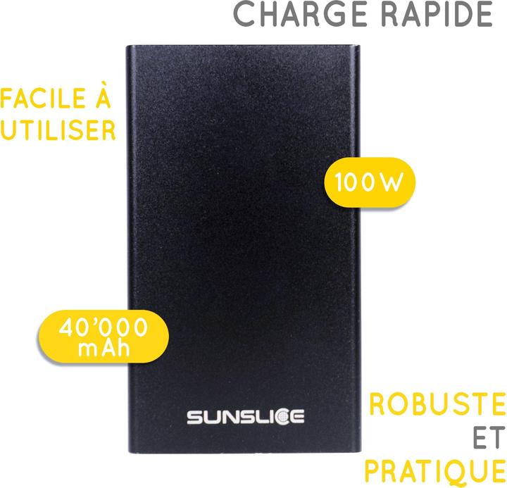 Actual product image Sunslice External battery "Gravity 40" (40000 mAh, 100 W, 100 Wh)