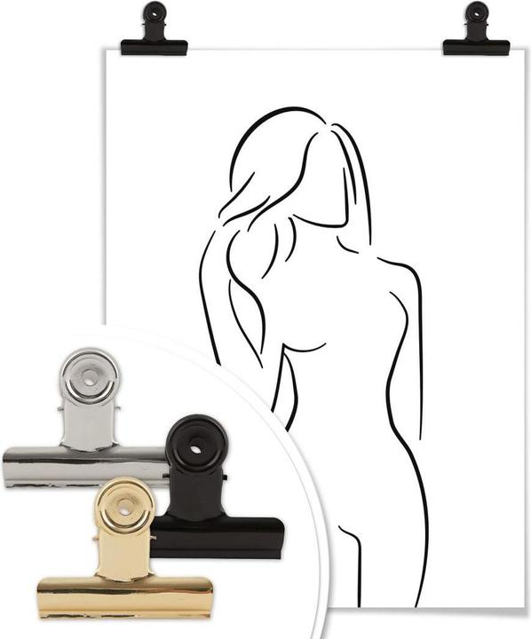 Actual product image Trenddeko Lineart - Female curves (60 x 80 cm)