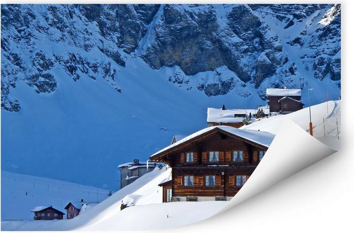 Image du produit Trenddeko Chalet de vacances dans les Alpes suisses (60 x 40 cm)