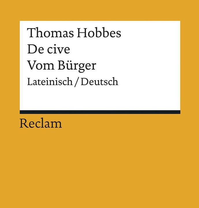 Image du produit De cive / Du citoyen (Allemand, Thomas Hobbes)