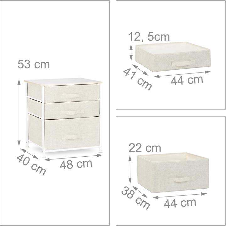 Produktbild Relaxdays Schubladenbox (48 x 40 x 53 cm)