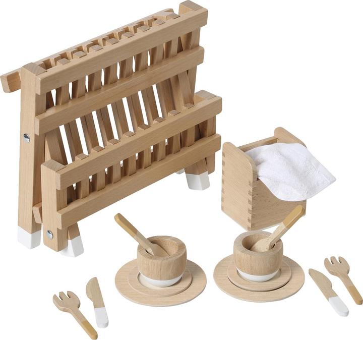 Image du produit Vertbaudet Jeu de cuisine pour enfants avec égouttoir en bois FSC®.