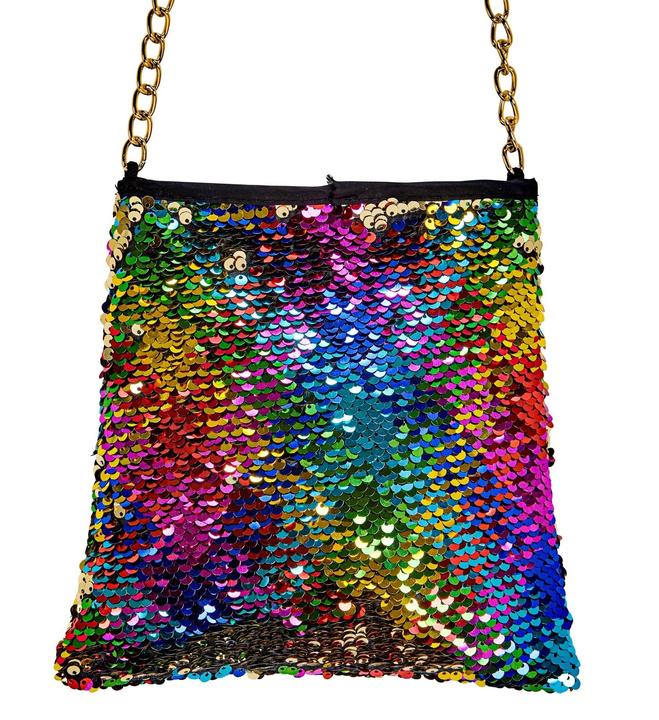 Produktbild Widmann Kostüm Umhänge Tasche mit Wende Pailletten Regenbogen/ Gold