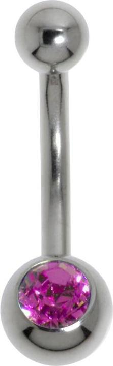 Actual product image Bijouteria Bellypiercing (Surgical steel 316L, Crystal)