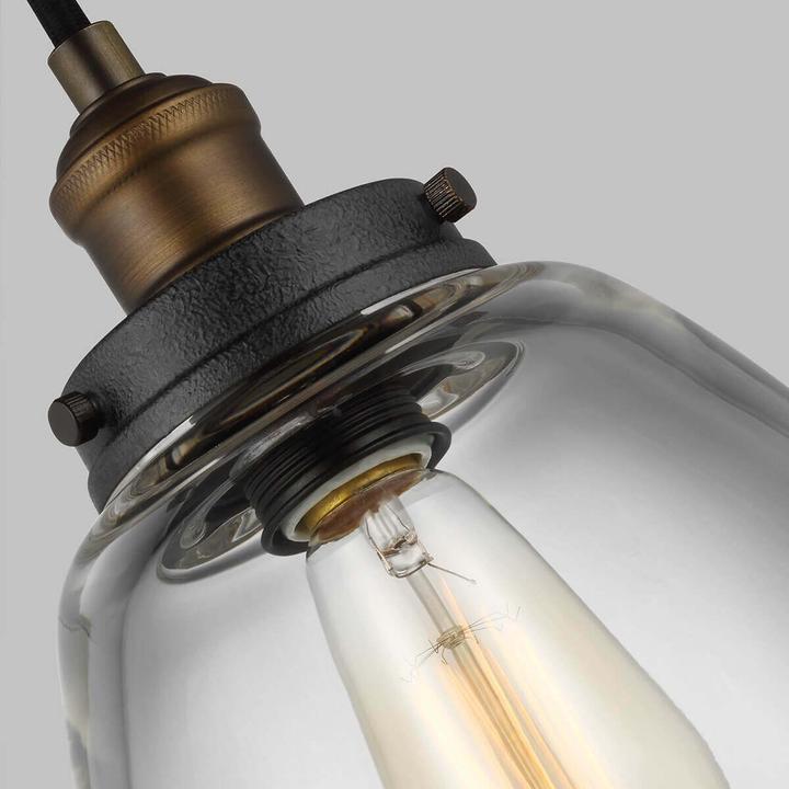 Produktbild Elstead Lighting Baskin Hängeleuchte E27 27cm Gealtertes Messing, Dunkles verwittertes Zink (E27)