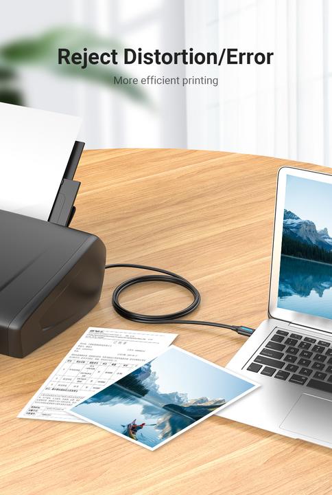 Actual product image Vention Cable USB 2.0 A to B COQBG 1.5m (black) (1.50 m, USB 2.0)