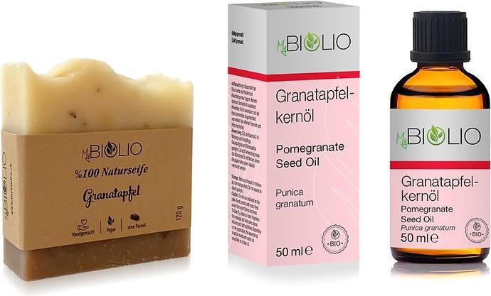 Immagine prodotto MyBiolio Olio di semi di melograno e sapone naturale Melograno (Olio corpo, 50 ml)