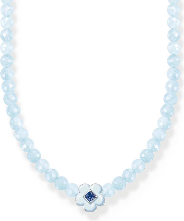 Produktbild Thomas Sabo Choker Blume mit blauen Perlen (925er Silber, Emaille, 34 cm)