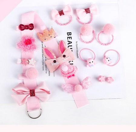 Actual product image Activity Board 18 pieces hair clips set toddler girls, hair jewellery girls, hair clips with gift box (18 pcs.)