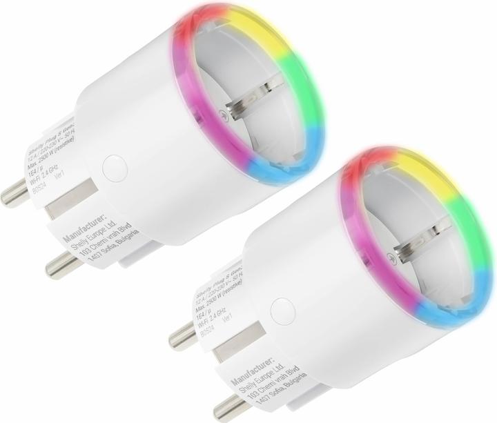 Shelly WLAN socket outlet Plug S Gen3, Matter, white, 2 pieces